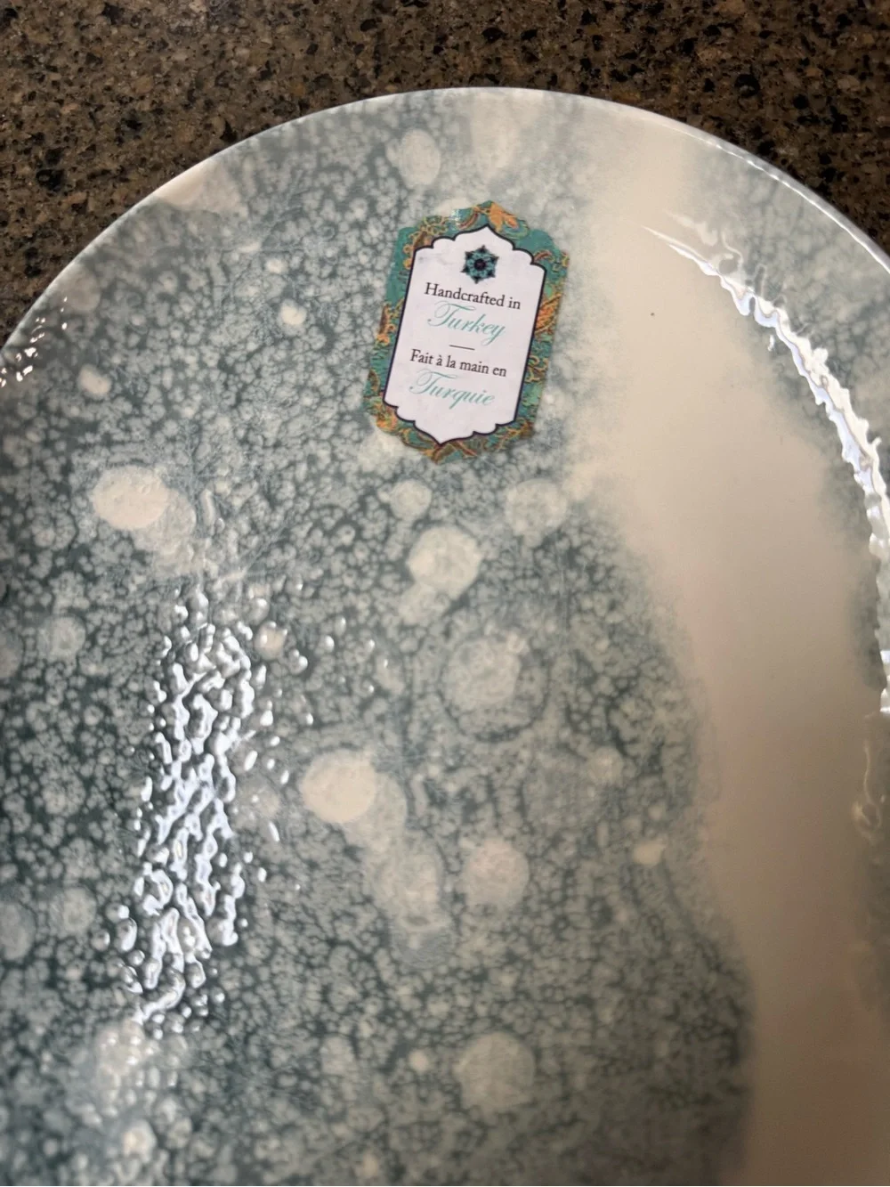 Handcrafted in Turkey Intesa Home Christmas Snowflake Oval Platter Set of 2